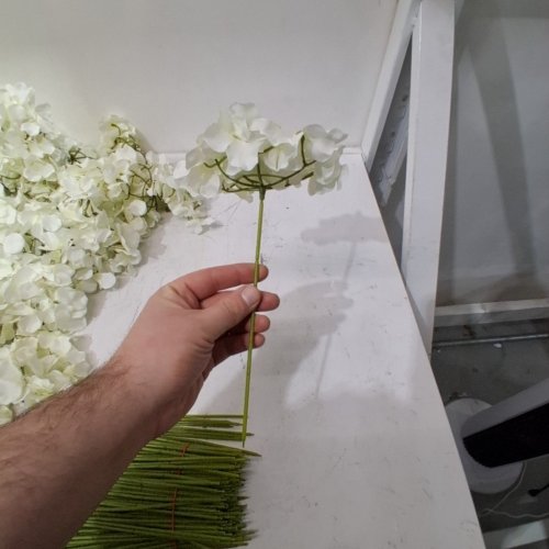 ~100PK ARTIFICIAL FLOWERS REAL LOOKING FLOWERS WITH STEMS - WHITE image 4
