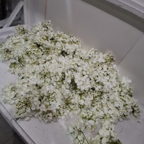 ~100PK ARTIFICIAL FLOWERS REAL LOOKING FLOWERS WITH STEMS - WHITE image 7