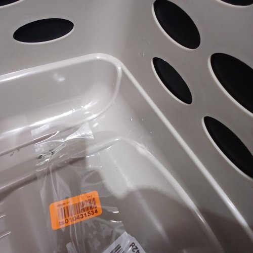 PLASTIC PET CARRIER KENNEL - 24" - BEIGE/GREY image 3