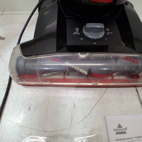 BISSELL POWERFORCE TURBO UPRIGHT PET VACUUM CLEANER - BLACK / RED (MODEL: 3332C) image 5