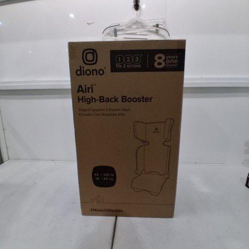 DIONO AIRI HIGH BACK BOOSTER CAR SEAT - 40LBS TO 120LBS - BLUE (MODEL: 55002-NA-01) image 3