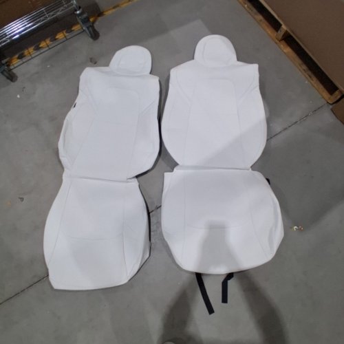 11PC CUSTOMIZED SEAT COVERS - FITS TESLA MODEL 3 - WHITE image 2