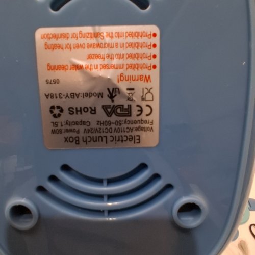 KABBAS ELECTRIC HEATED LEAKPROOF LUNCH BOX FOR HOME/CAR - 1.5 L - BLUE/TEAL image 3