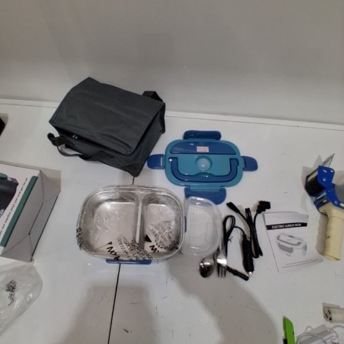 KABBAS ELECTRIC HEATED LEAKPROOF LUNCH BOX FOR HOME/CAR - 1.5 L - BLUE/TEAL image 4