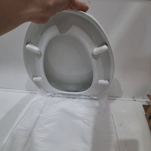 AOLALA SOFT CLOSE D SHAPED TOILET SEAT - 17.75" - WHITE (MODEL: AOLALA-MTG01) image 4