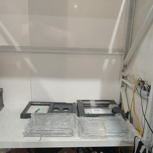 VEVOR 2 TIER BLIND CORNER PULL OUT ORGANIZER - 88LB MAX - 25.5" X 25.5" X 20" - CHOME/GREY - (MODEL: YG-XGW-4-9-2) image 2