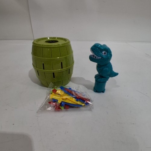 JUNWELL POP-UP DINOSAUR CLASSIC CHILDREN ACTION BOARD GAME - FOR 3-8 YEARS KIDS - GREEN AND BLUE image 3
