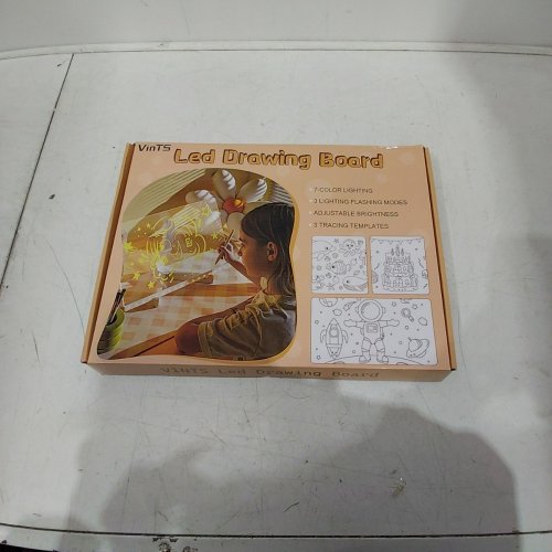 VINTS RECHARGEABLE LED DRAWING BOARD WITH 7 MARKERS - 15.75"X11.81" - WHITE image 3