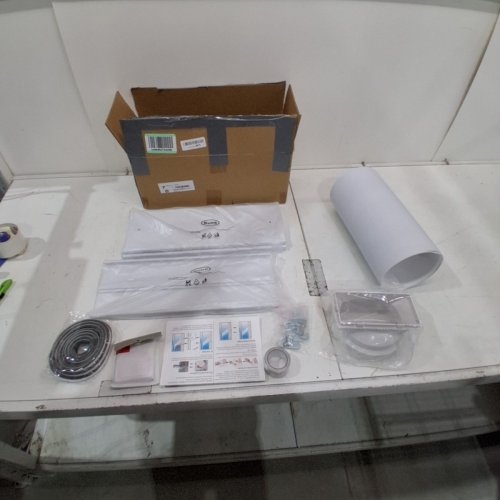 GULREAR SLIDING DOOR AIR CONDITIONER VENT KIT - 95" MAX SLIDING DOOR - 5.9" EXHAUST HOSE - WHITE image 2
