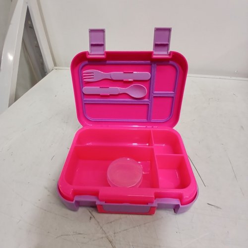 MAINSTAYS LUNCH BOX SET WITH UTENSILS AND CONTAINER - PINK AND PURPLE image 4