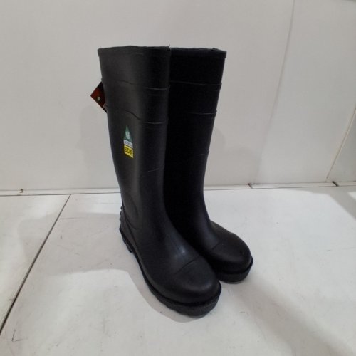 UNISEX PIONEER STEEL TOE HEAVY DUTY RUBBER WORK BOOTS - M:4 W:6 - BLACK (STYLE: 228533) image 2