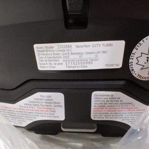BABY JOGGER CITY TURN 180° ROTATING & CONVERTIBLE CAR SEAT - (4 - 40LBS) - ONYX BLACK (MODEL: 2202884) image 2