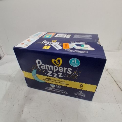 72PK PAMPERS ZZZ NIGHTTIME OVERNIGHT PROTECTION DIAPERS - SIZE 6 (35+ LBS) image 2