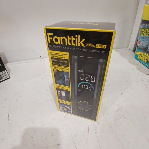 FANTTIK S200 APEX POWERFUL PORTABLE AIR PUMP AND TIRE INFLATOR WITH POWER BANK AND FLASHLIGHT - BLACK/YELLOW (MODEL: S200 APEX/ 2787419) image 2