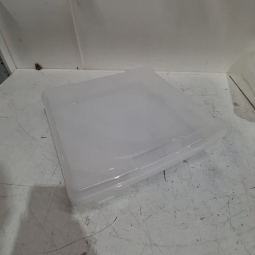 3PK PAPER STORAGE BOX - 14" X 14" X 3" - CLEAR/PLASTIC image 4