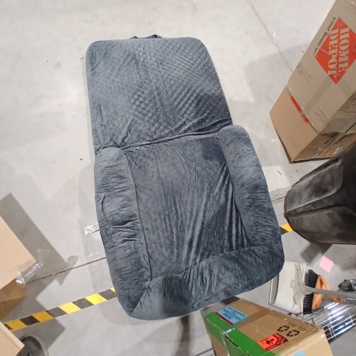 FOLDABLE PLUSH NON-SLIP HUMAN DOG BED - 66" X 36" - GREY image 2