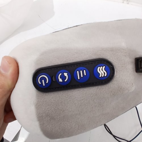 RECHARGEABLE U-SHAPED NECK MASSAGE PILLOW - GREY image 4