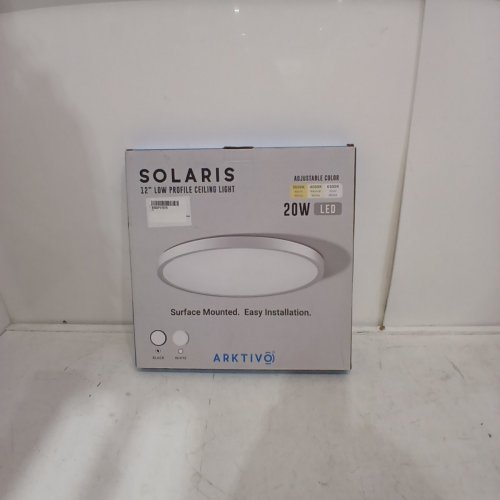 ARKTIVO SOLARIS FLUSH MOUNT LOW PROFILE CEILING LIGHTS - 12", 20W - BLACK image 2