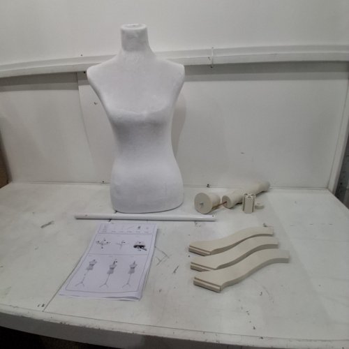 MEETINGHOME DRESS FORM MANNEQUIN - 49.6" TO 63.4" - WHITE (MODEL: MQ-FL2104-WHITE) image 2