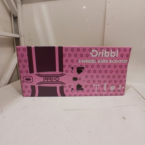 DRIBBL 3-WHEEL KIDS SCOOTER WITH LIGHT UP WHEELS AND ADJUSTABLE HEIGHT HANDLEBAR - 165LBS CAP - PINK/MUTLICOLOURED (MODEL: DBKS04) image 3