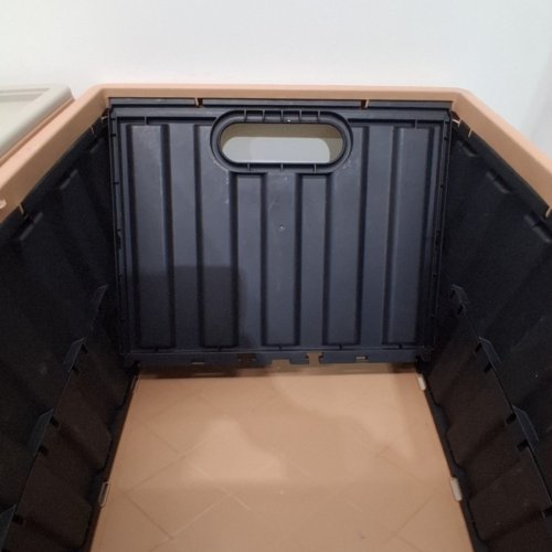 2PK CITYLIFE COLLAPSIBLE PLASTIC STORAGE CRATES - 64L CAPACITY - BLACK image 3