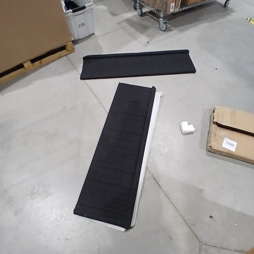 METAL AWNING & TRIANGLE FRAME ASSEMBLY FOR FRONT DOOR WEATHER PRTECTION - 31" X 51" - BLACK image 2