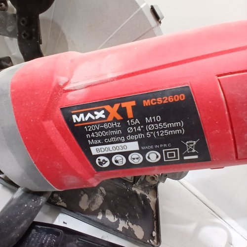 MAXXT CONCRETE CUTTER - 120 V, 15A, 14" BLADE, 5" MAX CUTTING DEPTH, 4300 RPM - RED (MODEL: MCS2600) image 3