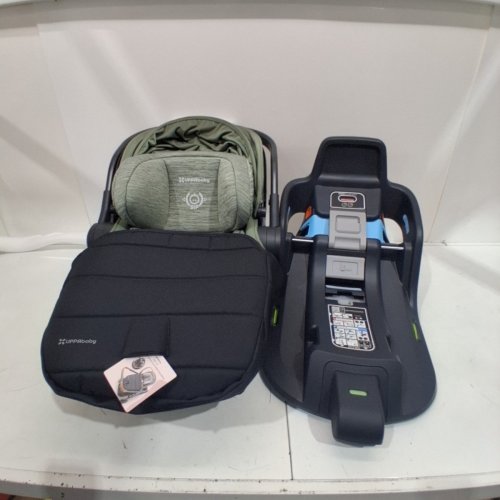 UPPABABY ARIA V2 LIGHTWEIGHT INFANT CAR SEAT + BASE - 4-22LB - GREEN (MODEL: 1002-ARI-CA-EVE) image 4