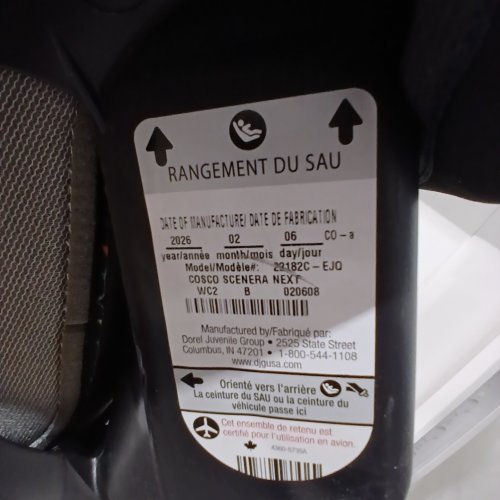 COSCO SCENERA NEXT CONVERTIBLE CAR SEAT - TRIANGLES (MODEL: 22182C-EJQ) image 2