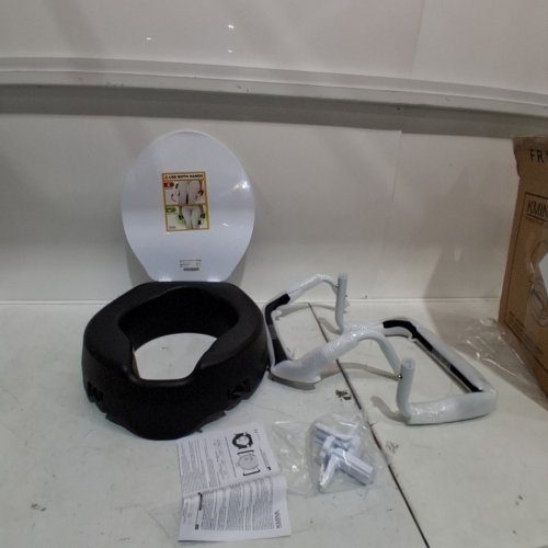 KMINA ADULT 4" SOFT TOILET RISER WITH HANDLES-BLACK/WHITE (MODEL: K30012) image 2