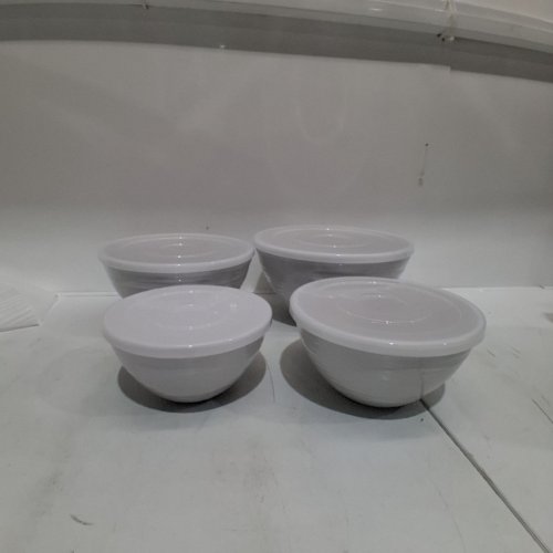 4PC MELAMINE BOWL SET WITH LIDS - WHITE/LIGHT GREY (ITEM: 1186958) image 3