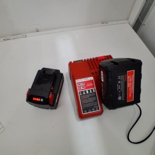3PC N14 N18 REPLACEMENT CHARGER AND 2 RECHARGEABLE BATTERIES FOR 18V MILWAUKEE CORDLESS TOOLS - 6.5AH - RED/BLACK image 2