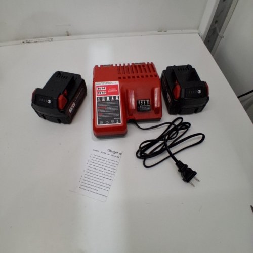 3PC N14 N18 REPLACEMENT CHARGER AND 2 RECHARGEABLE BATTERIES FOR 18V MILWAUKEE CORDLESS TOOLS - 6.5AH - RED/BLACK image 4