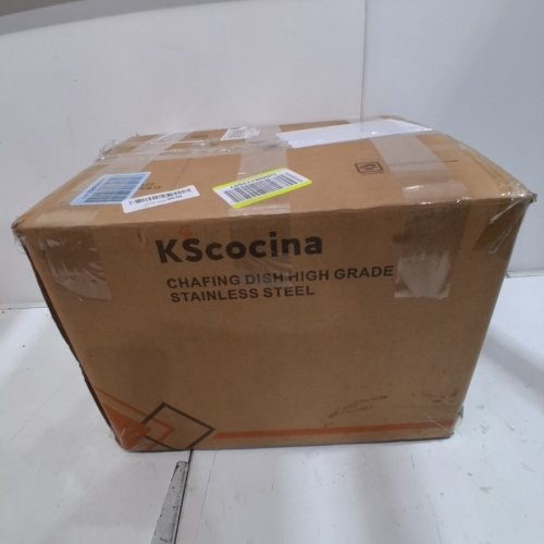 4PK KSCOCINA SQUARE STAINLESS STEEL CHAFING DISH SET - 5 QT - WHITE image 7