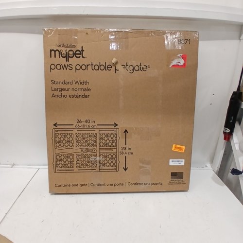 NORTH STATES MYPET PAWS PORTABLE PETGATE - 26"-40" -X 23" - GREY - (MODEL: 3871) image 4