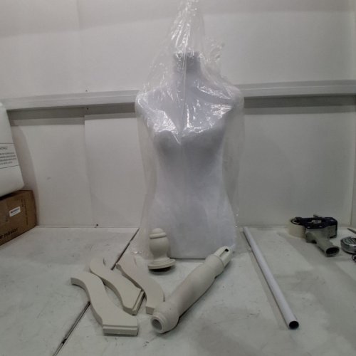 MEETINGHOME DRESS FORM MANNEQUIN - 58" - 67" - WHITE/BEIGE - (MODEL: MQ-FL2104-WHITE) image 2
