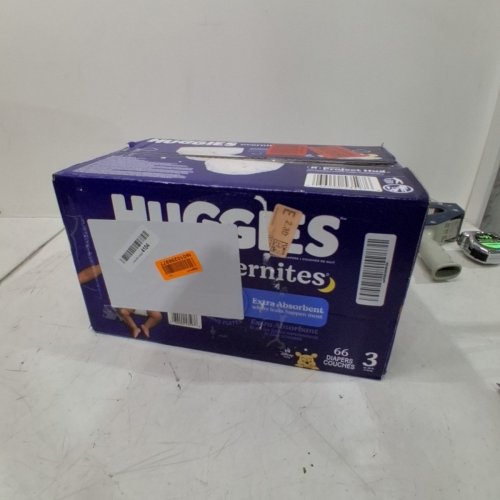 66PK HUGGIES OVERNITES NIGHT TIME DISPOSABLE DIAPERS - SIZE 3 image 2