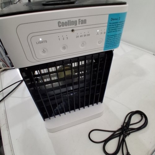 PERSONAL PORTABLE AIR COOLER CONDITIONER WITH 3 SPEEDS - 9W - 1.1L CAPACITY - WHITE/BLACK (MODEL: MX003) image 2