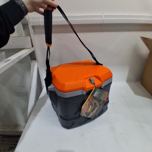 KLEIN TOOLS TRADESMAN PRO TOUGH BOX COOLER - 17QT - STAYS COOL UP TO 30 HOURS - ORANGE/GREY (MODEL: 55600) image 2