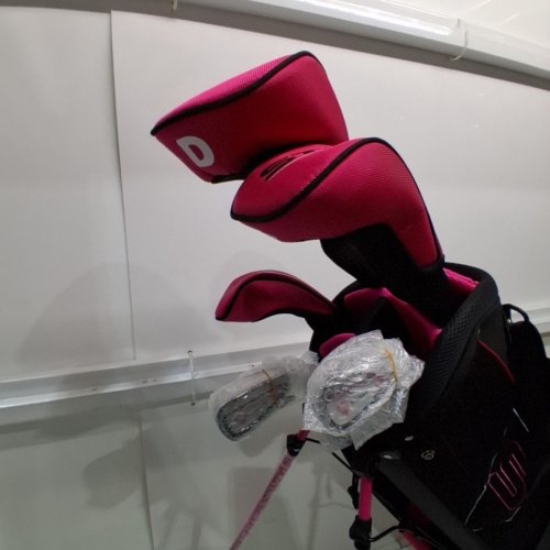 11PC WOMEN'S CALLAWAY GOLF STRATA COMPLETE SET WITH STANDING BAG - RIGHT HAND - PINK/BLACK (ASIN: B07H2CXV1Y) image 3