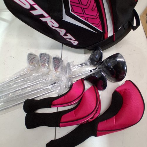 11PC WOMEN'S CALLAWAY GOLF STRATA COMPLETE SET WITH STANDING BAG - RIGHT HAND - PINK/BLACK (ASIN: B07H2CXV1Y) image 4