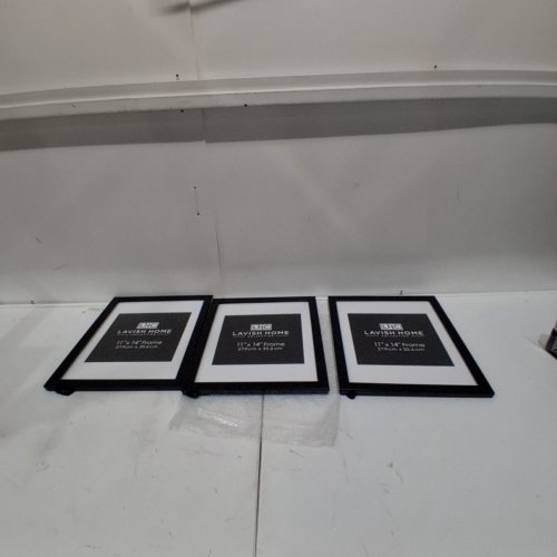 3PK LAVISH HOME PHOTO FRAMES - 11" X 14" - BLACK image 2
