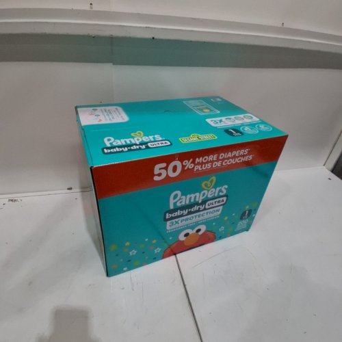 200PK PAMPERS BABY DRY ULTRA, FRAGRANCE FREE - SIZE 1 - ELMO image 2
