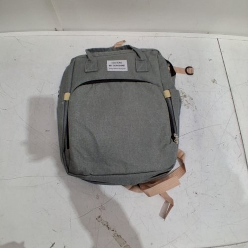 DERSTUEWE DIAPER BAG BACKPACK WITH COLAPSABLE CHANGING PAD - GREY (MODEL : 08425520366726) image 4
