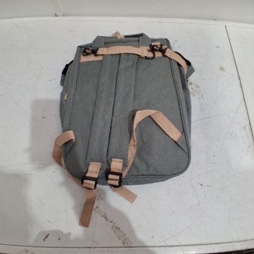 DERSTUEWE DIAPER BAG BACKPACK WITH COLAPSABLE CHANGING PAD - GREY (MODEL : 08425520366726) image 5
