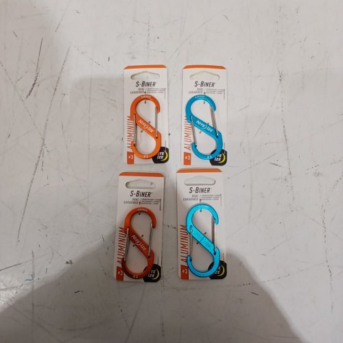 4pk ASSORTED NITE IZE DUAL CARABINER - #3 - ORANGE AND BLUE (STYLE: SBA3-19-R6) image 2