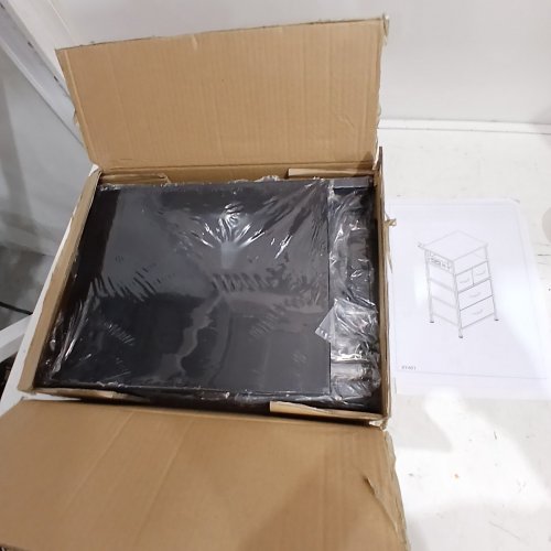 4-DRAWER LED TALL BEDROOM STORAGE SHELF - 31" X 15" X 11" - BLACK - (MODEL: XY401) image 3