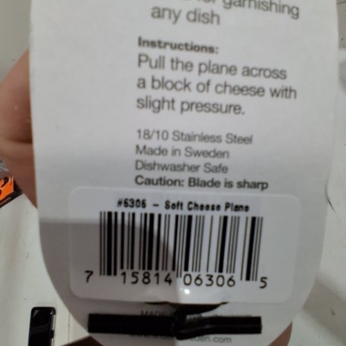 PREP IT UP MANUAL OPERATED STAINLESS STEEL SOFT CHEESE PLANE (ITEM: 6306) image 2