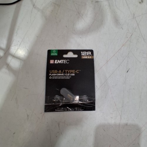 EMTEC DUAL-INTERFACE USB-A/TYPE-C FLASH DRIVE - 128GB - GREY (MODEL: ECMMD128GD283) image 8