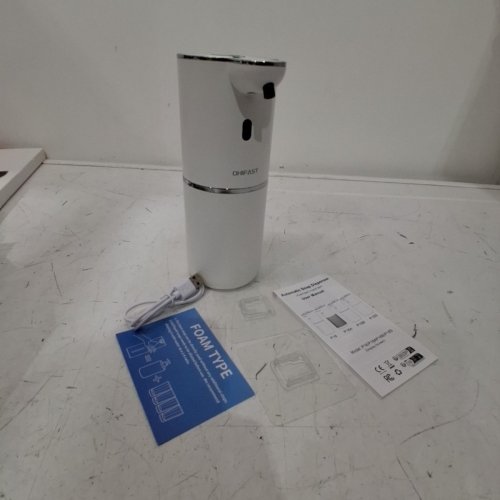 OHIFAST AUTOMATIC SOAP DISPENSER - 380 ML, 5 V, 1.5W, 4.25" X 2.95" X 7.68" - WHITE (MODEL: P18) image 3